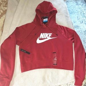 Nike Women's Club Fleece Crop Hoodie Loose Fit